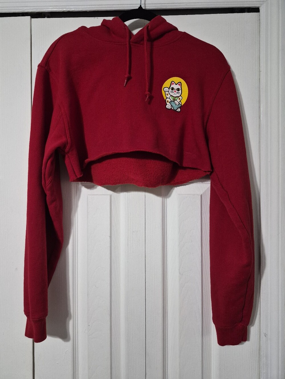 Y2K/Streetwear Hoodie w/ Iconic Lucky Cat Graphic